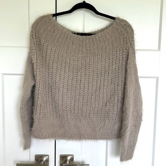 Round Neck Fuzzy Sweater - Picture 1 of 3